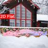 Pink Merry Christmas Banner, Holiday Design, Polyester Outdoor Wall Fence Yard Garage Garden Porch New Year Decoration