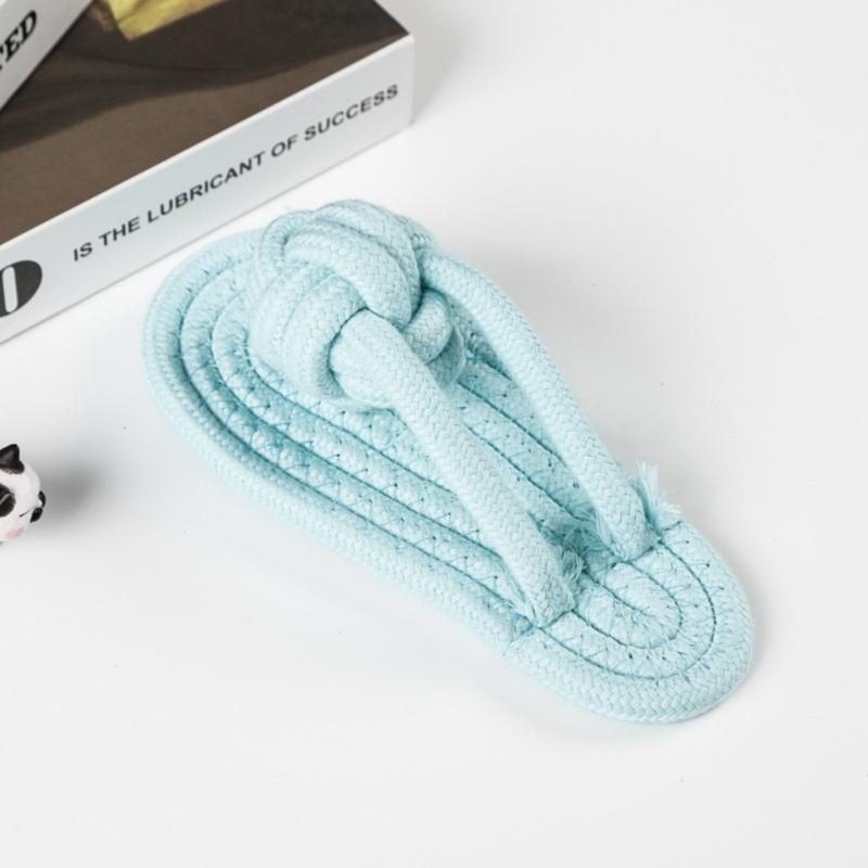 Cotton Rope Puppy Oral Toy Dogs Slippers Candy Color Shoes Shape Dog Accessories Small Medium-sized Dog Training Toy