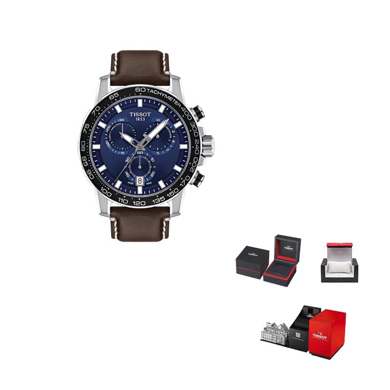 

TISSOT Daring Collection Quartz Movement Men s Watch Blue Dial Leather Strap T125.617.16.041.00 Blue Dial Brown Strap