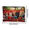 Cute Cat Makeup Bag Washable Reusable Zipper Pouch for Women Office Daily Cosmetic Jewelry Storage