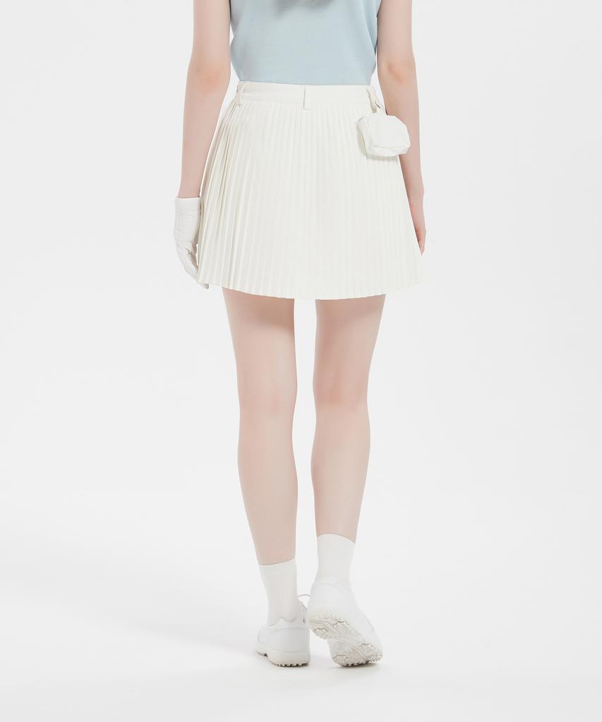 I Parka Folding Deco White Pleated Skirt