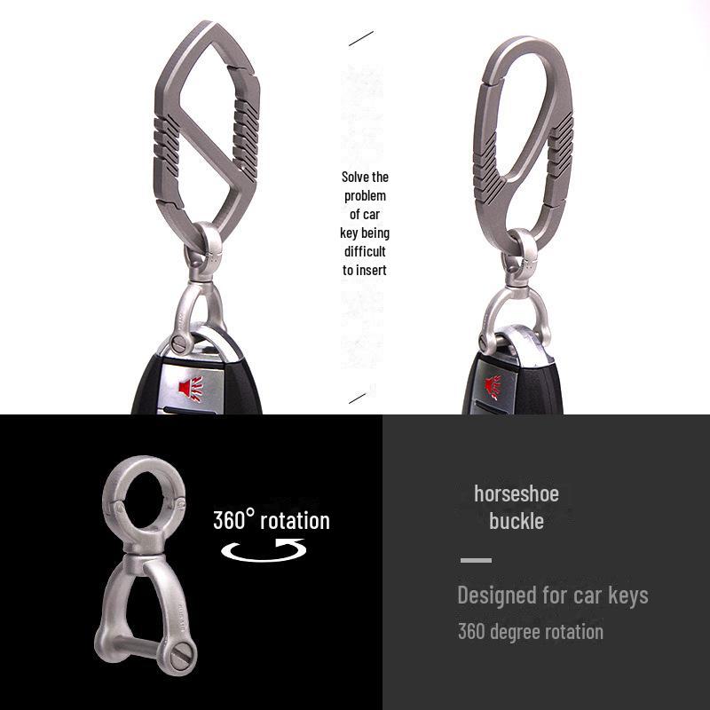 Męski brelok z wysokiej jakości stopu tytanu, zawieszka w kształcie pierścienia