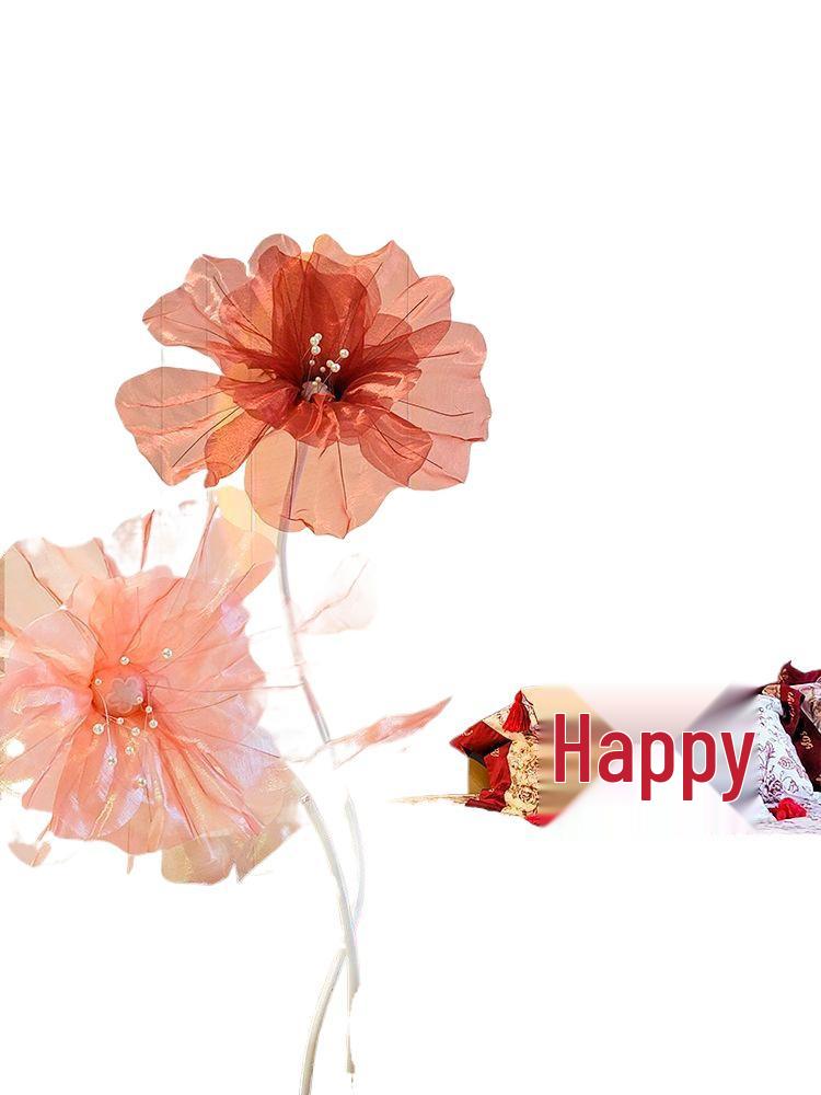 Gauze Flower Wedding Aisle Runner and Room Decoration