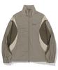 Not4Nerd 444 Logo Color Block Nylon Windbreaker Jacket - Beige