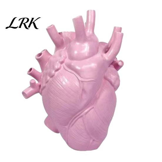 Resin Flower Vase Heart Shaped Vases, Vase, Creative Holder, Modern Art Decorative Style for Home Wedding Valentine Gift Desktop Living Room