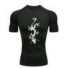 Men's Sports T-shirt Dragon Pattern  Training Fitness Compression Quick Dry Short Sleeve Athletic Tees Workout T-Shirt