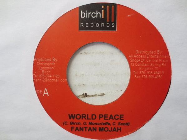 7inch Record FANTAN MOJAH - World Peace NONE Birchill Record Jamaica Reggae, Ska & Dub Used