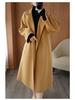 Women's Plus Size Long Wool Coat - Trendy Knee-Length Outerwear for Autumn/Winter 2025
