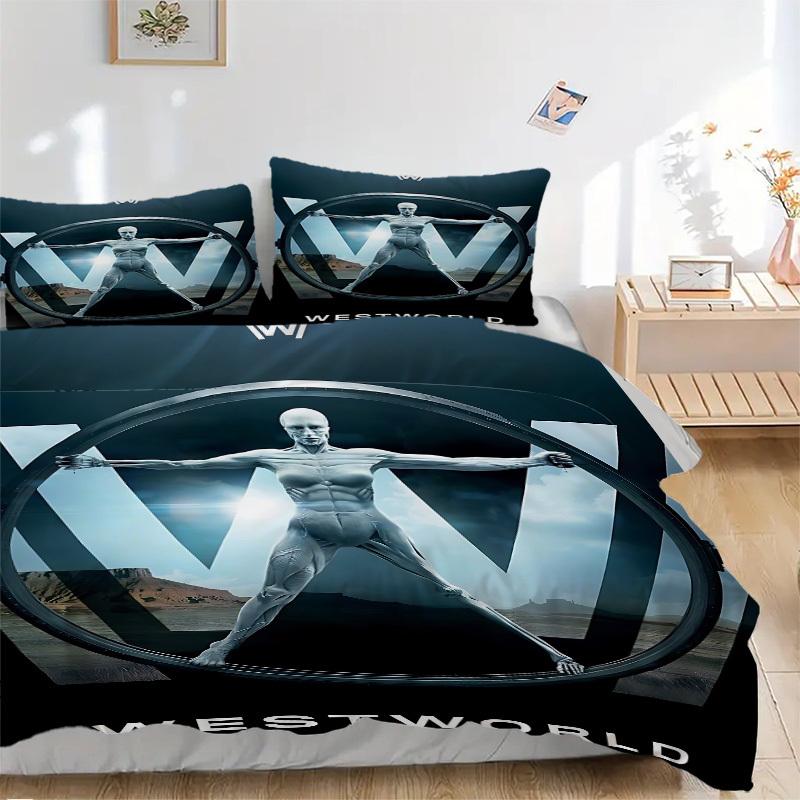 

3pcs Westworld Duvet Cover Set (1 Duvet Cover + 2 Pillowcases, No Core) - Comfortable, And Breathable Bedroom Decoration yy251104093 135x200cm