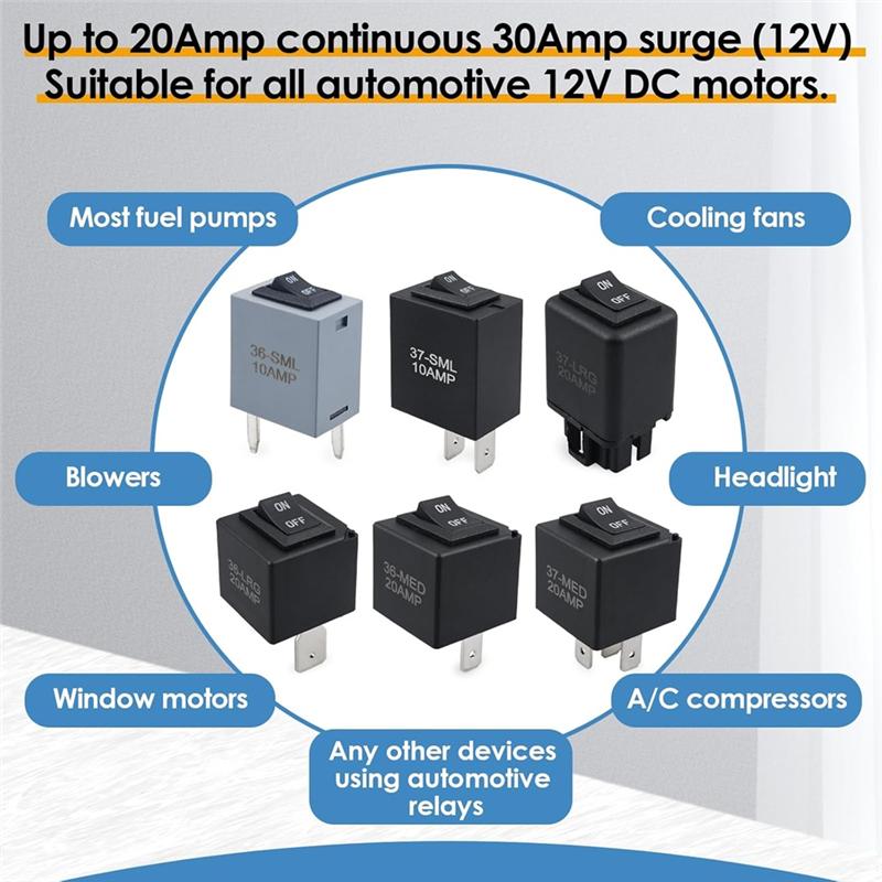 

9038 Relay Bypass Switch Kit, Replace 9036 9037, Relay Tester Diagnostic Scan Tool Relay Bypass Master Kit, 6-Pack
