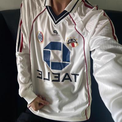Suéter con Estampado de Letras Retro para Hombre y Mujer, Mismo Cuello en V, Jersey Retro, Top de Manga Larga de Moda