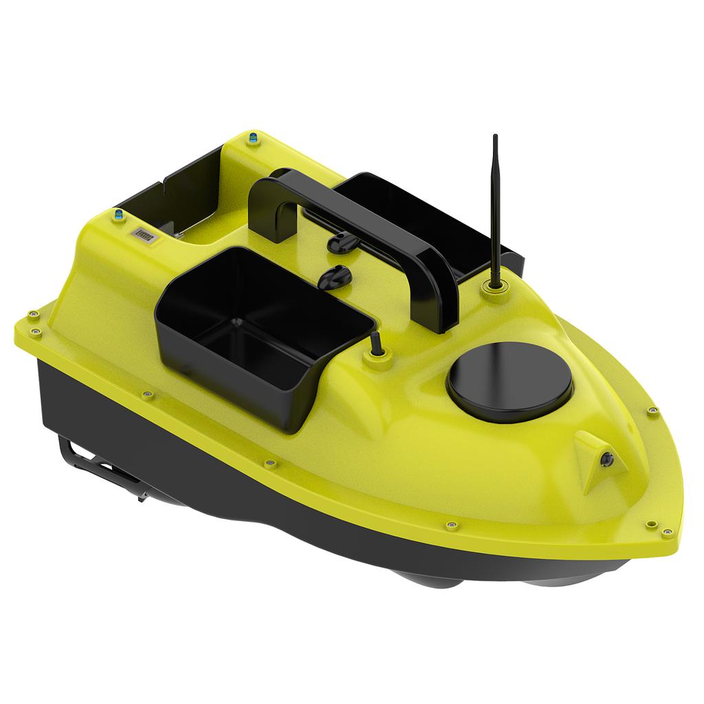Bateau à appâts de pêche GPS avec 3 conteneurs d'appâts, bateau à appâts automatique avec portée à distance de 400 à 500M