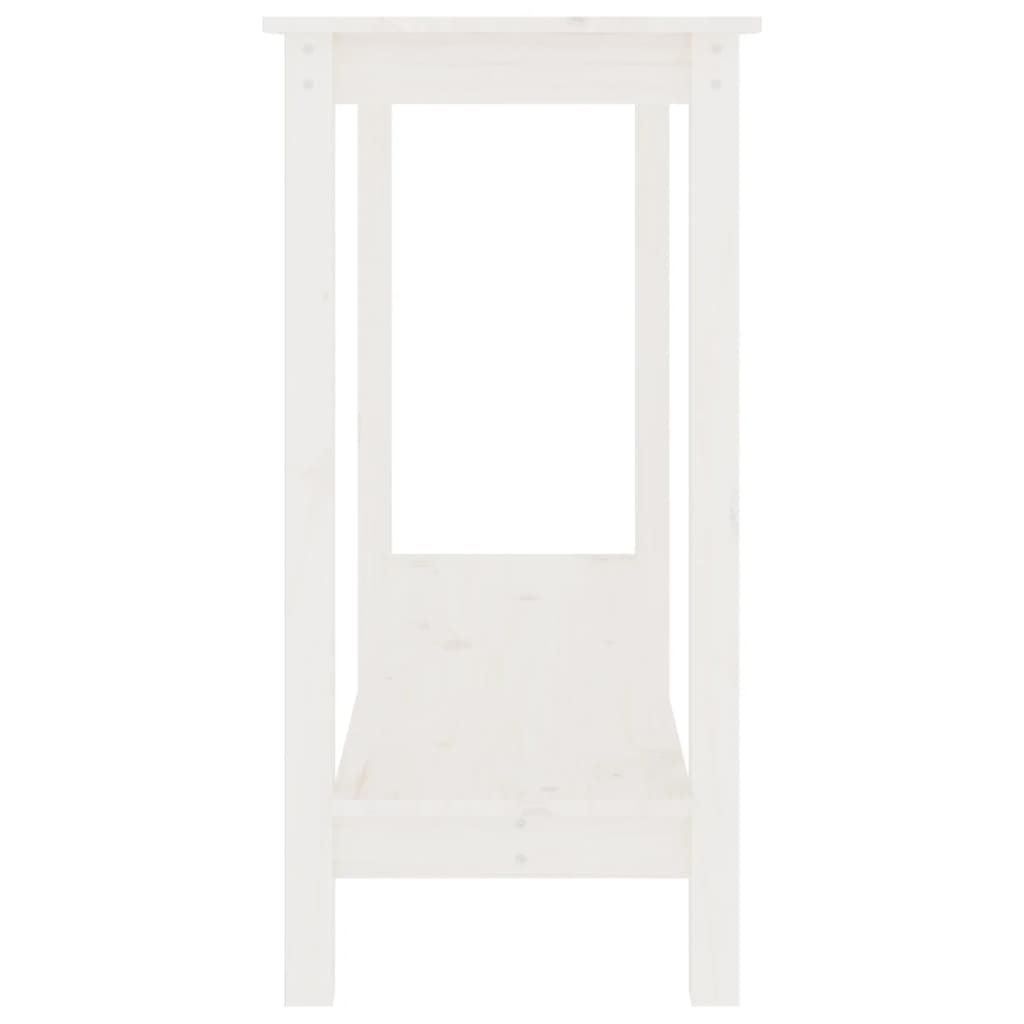 Console Table White 110x40x80 cm Solid Pine Wood