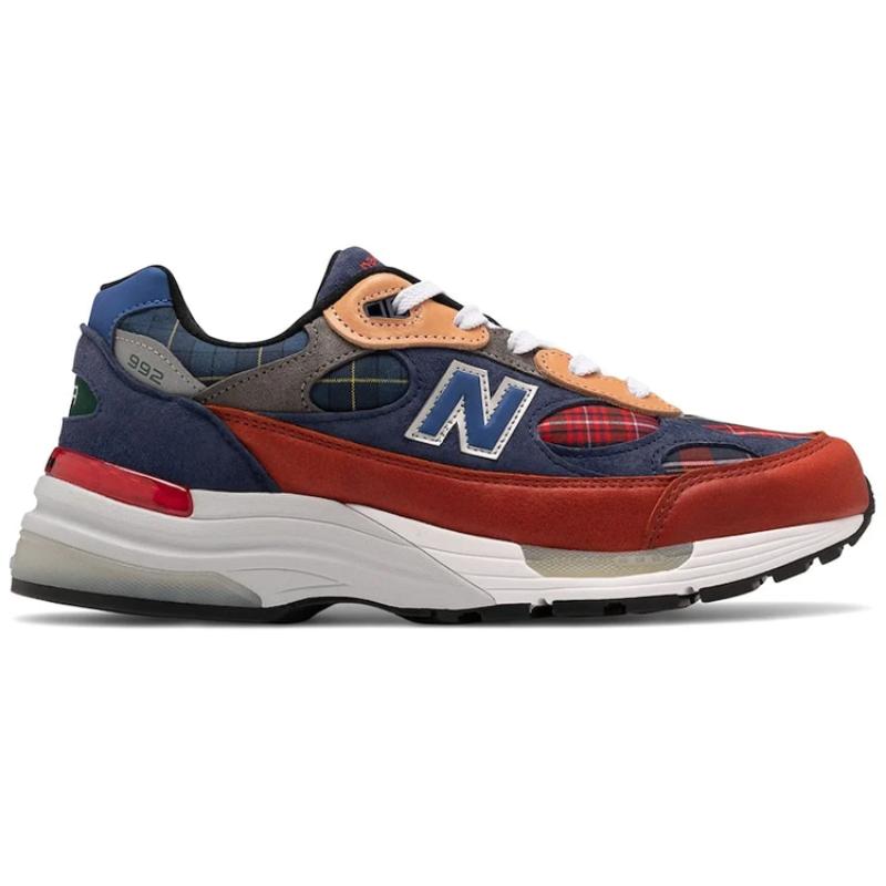 New Balance 992 Plaid Patchwork Sneakers M992AD