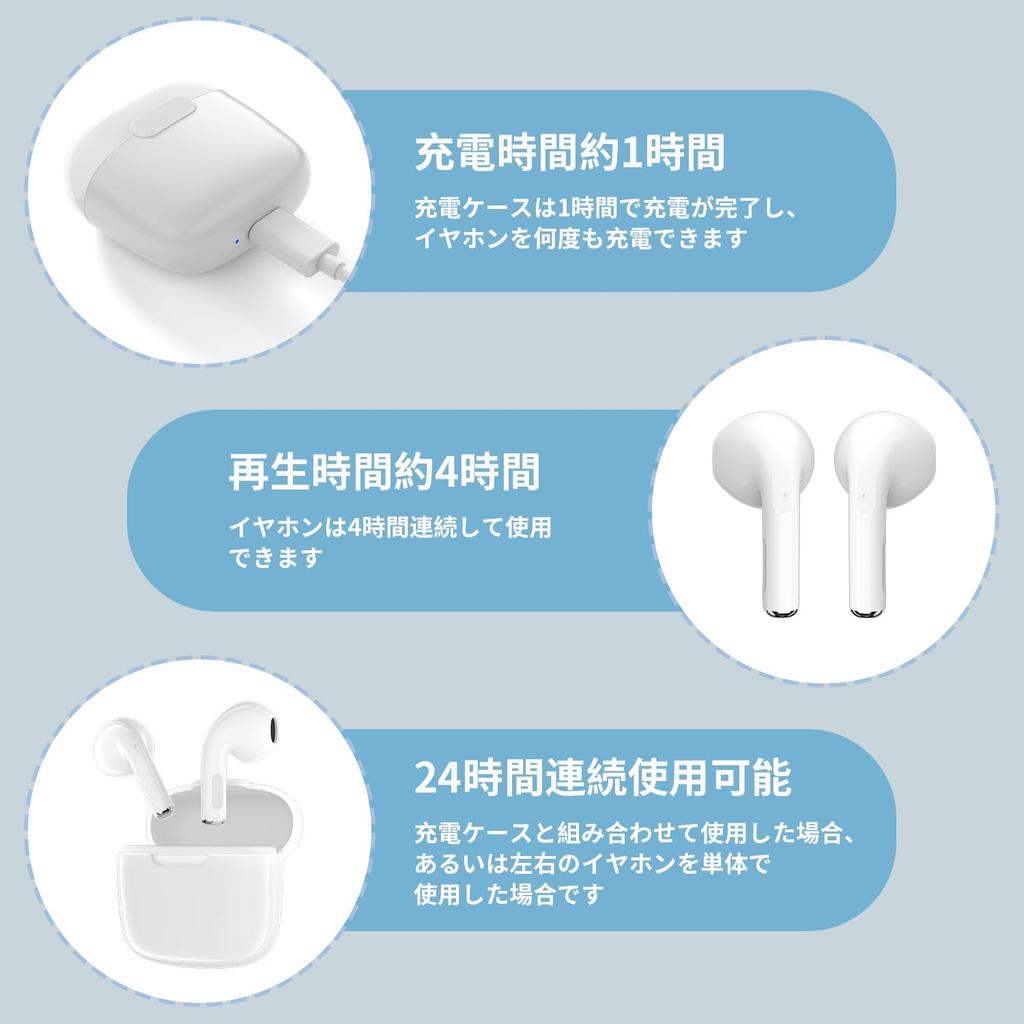 Design Bluetooth Wireless Earbuds with Touch Auto Sound Quality Deep Low 13mm 4 Hours of Continuous Single Ear Noise Cancelling for and School