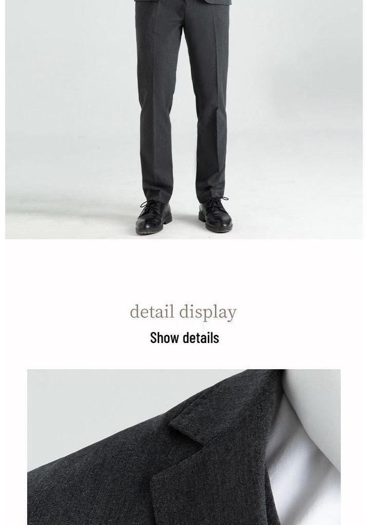 Men's Slim-Fit Business Casual Suit Set for Weddings and Interviews