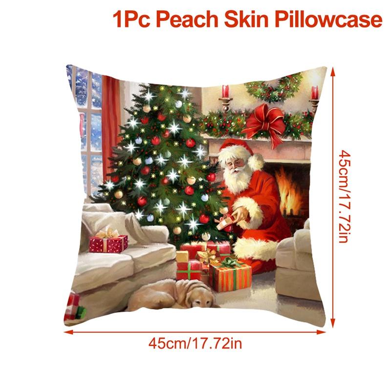Christmas Cushion Cover Xmas Decorations For Home  Merry Christmas Ornament Pillowcase Natal Navidad New   Gifts