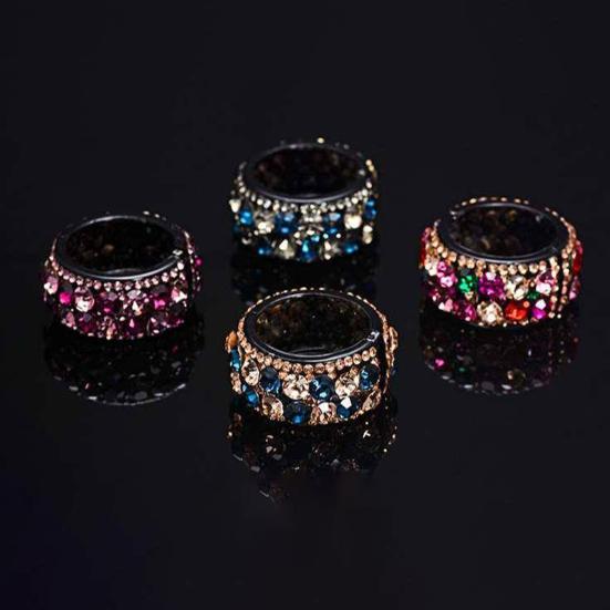 Non-slip Comb Design Elegant Ponytail Hair Clip Colorful Rhinestone Decor Ponytail Hairpin Styling Tool