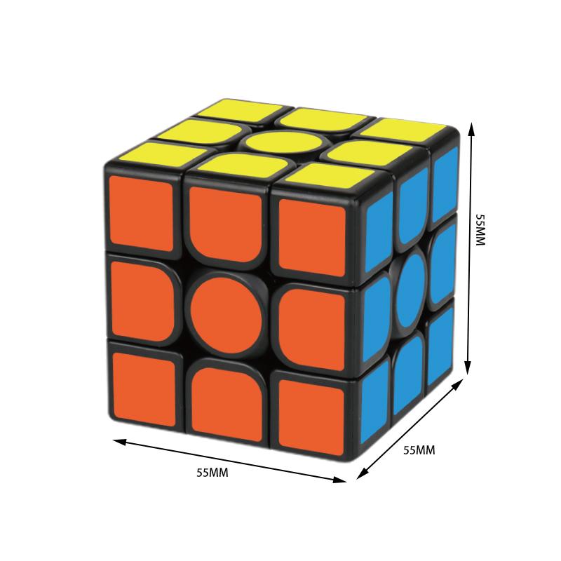 Magic Cube 3x3x3 Black Conventional Sticker Stress-relieving Puzzle Professional Smooth Speed Game Children's Toy Gift
