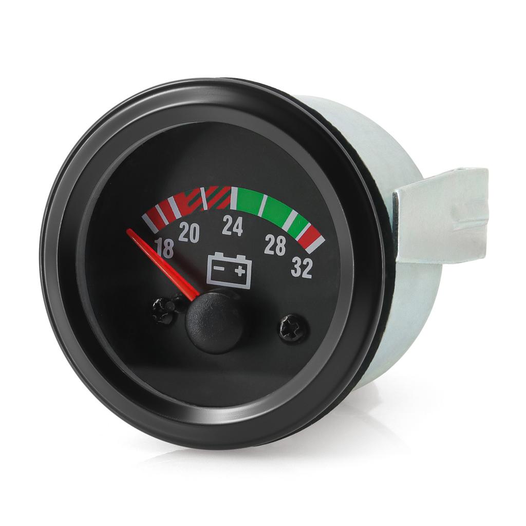 24V 52mm Car Gauge Water Temperature Gauge Oil Pressure BAR Meter Voltmeter Oil Temp Gauge Digital Pointer LED Car Gauge Diesel