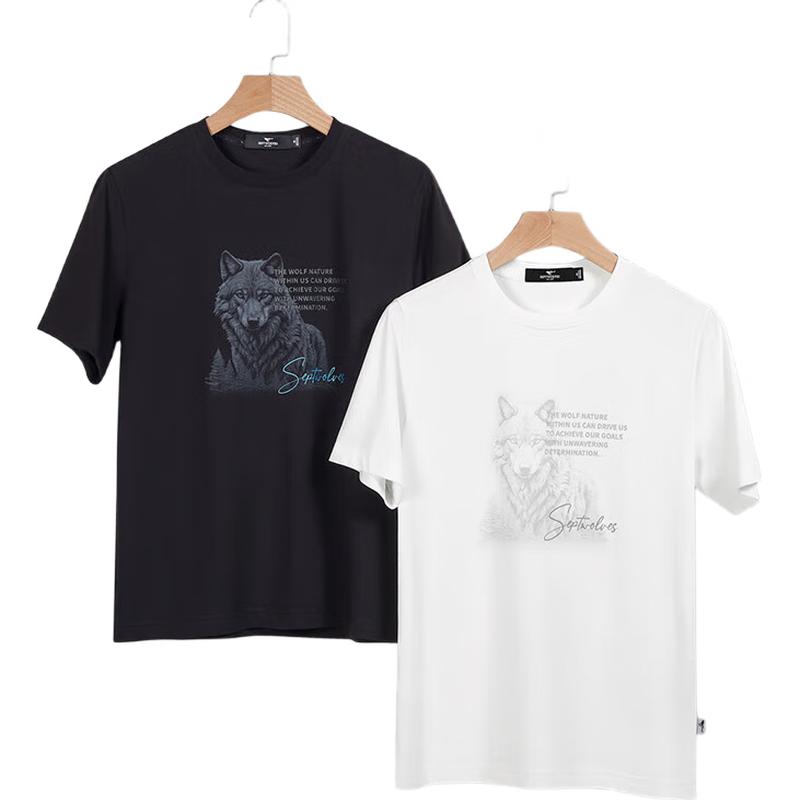 Septwolves Men s Ice Cool Quick-Dry Casual Print T-Shirt XXL