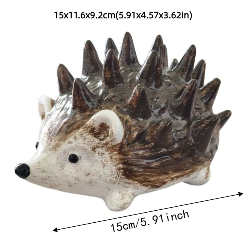 Storage Rings Hedgehog Ornament Resin Craft Hedgehog Ring Holder Hedgehog Statue Men/Women