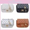 Women's Fashion Grid Shoulder Bag Chain Bag Street Trend Small Square Bag