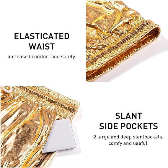 Men's Cross-border Patent Leather Beach Shorts: Casual Three-Color Design