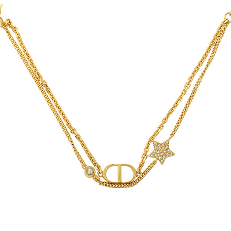 DIOR Crystal Bracelets Women's Gold B1133PMTCY-D301