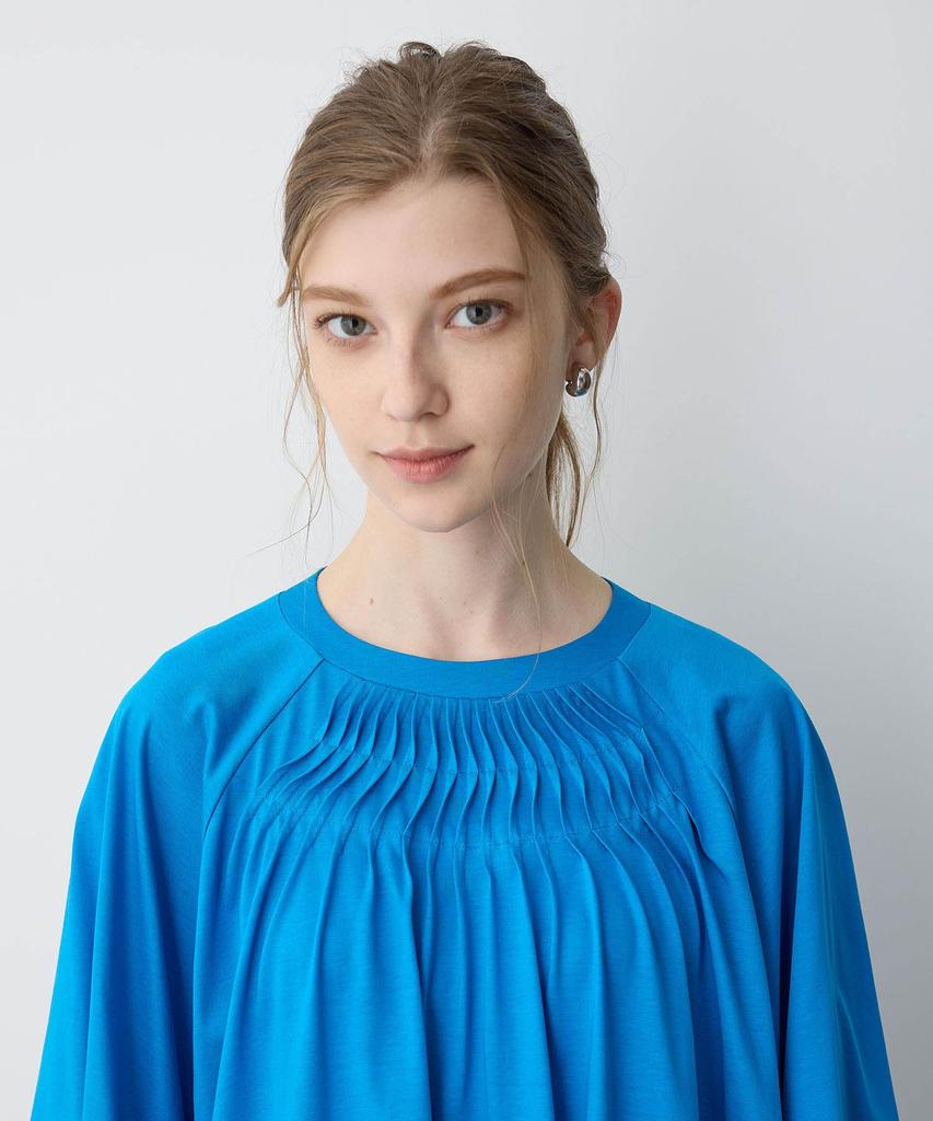 Le Souk Holiday Tuck Design Blue Women's Pullover, 291166,