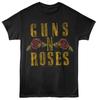 Guns N' Roses Logo And Roses Black Music Shirt
