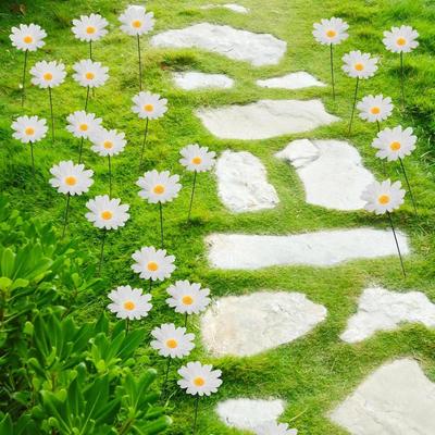 10 piezas Inserción Decoración de Jardín Exterior Paisaje Patio Villa Simulación Flor de Girasol Hierba y Pila de Terraza 2023