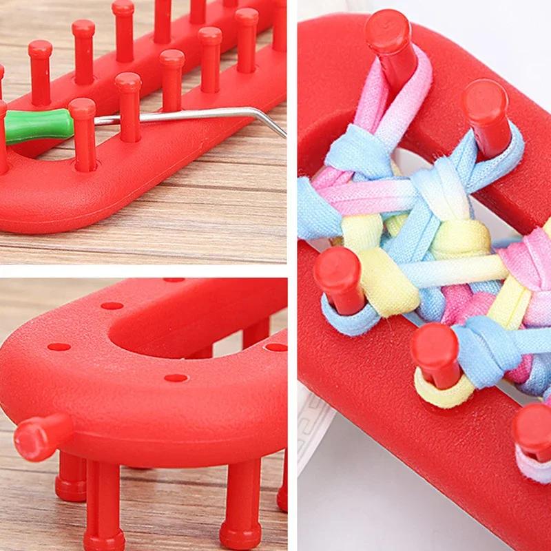 1 Set Rectangle Round DIY Knitting Loom Scarf Sweater Hat Shawl Stitching Knit Handmade Craft Weaving Braiding Tool