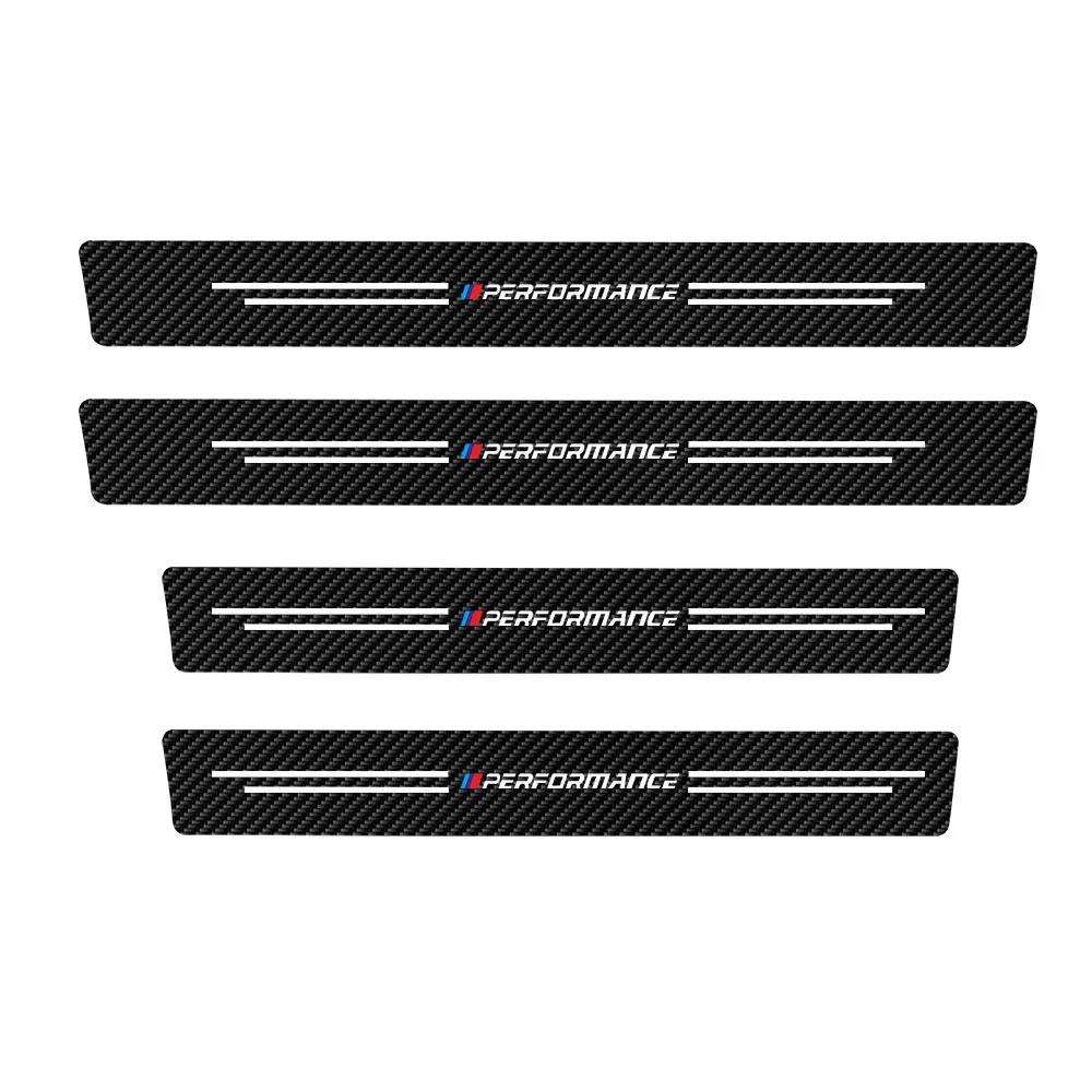 New Leather Car Door Sill Anti Scratch Protector Sticker for Bmw Performance E46 E90 E60 F10 F30 E39 E36 F20 E87 G30 E92 E91 F25 nlxk36