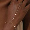 CANNER 925 Silver Classic Plain Chain Simple Finger Bracelet For Women Minimalism Hand Ring Chain Bracelets Jewelry