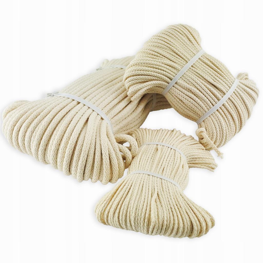 Wick for oil lamps, torches, ROUND, 7mm, 1m