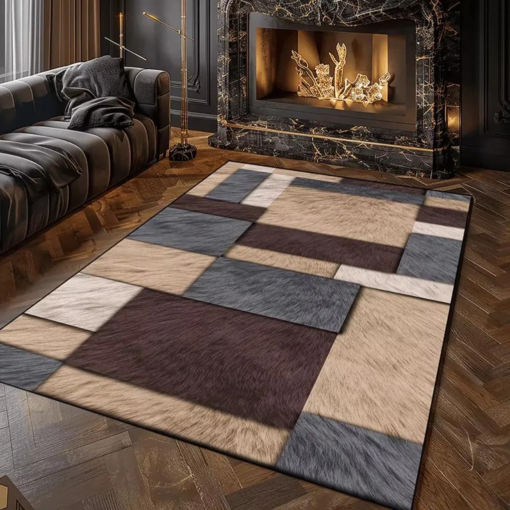 Moderner geometrischer Karppich für das Wohnzimmer Weiche waschbare Teppiche für die Schlafzimmerdekoration Heim-Salon Sofa Große Bodenmatten