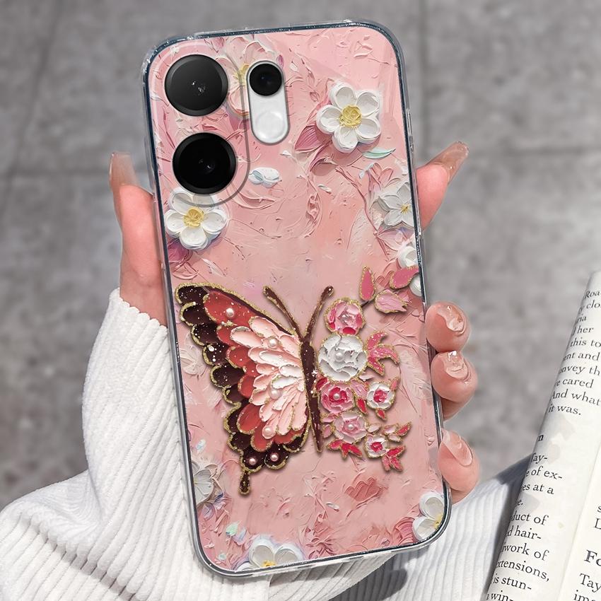 For Vivo V60 V50 V40 Lite V40e V30e V20 Pro SE Phone Case Beautiful Mountain Range Patterns Transparent TPU Anti Slip Soft Back Covers For Vivo Casing