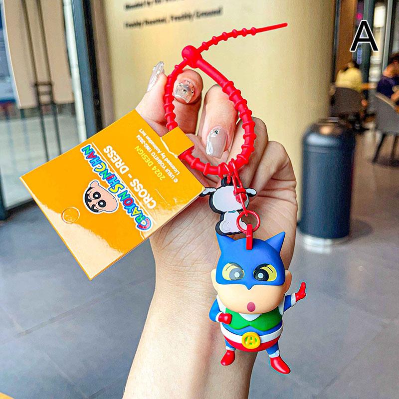 

Брелок для ключей Crayon Shin-Chan Cartoon Costume Change, кулон для школьной сумки, брелок для ключей от автомобиля