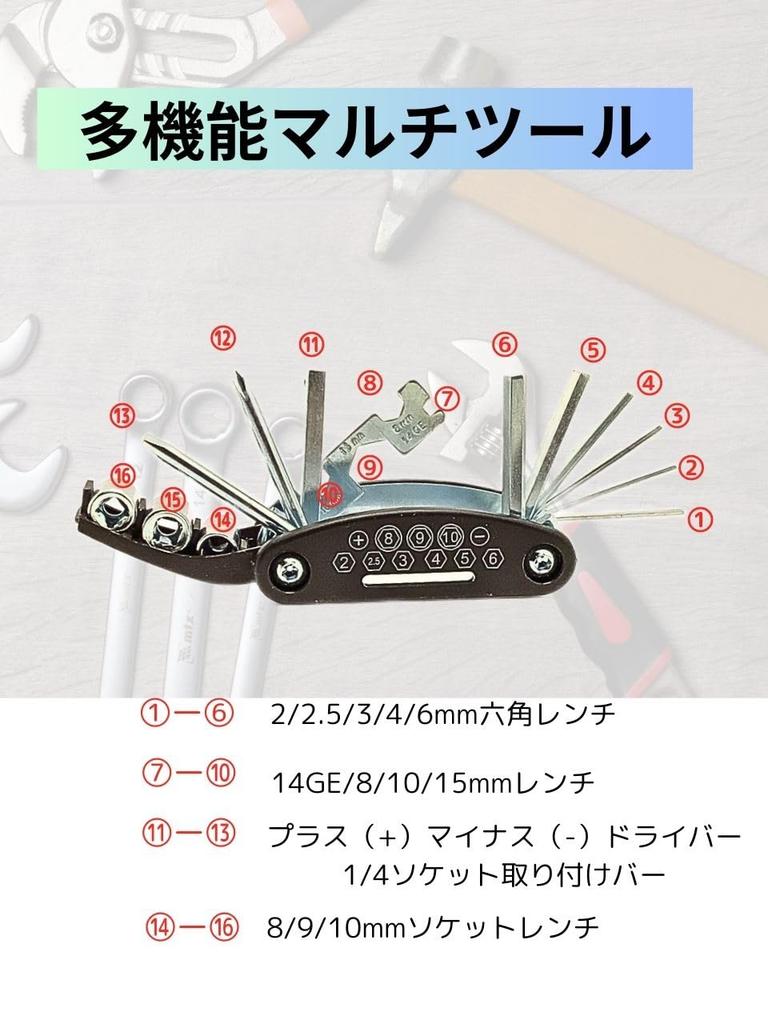 CIWS Saddle Bag with Seat Belt and Set Bicycle/Motorcycle Multi-Tool (Black)