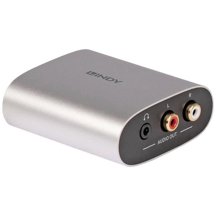 Convertisseur audio - lindy - 38362 - hdmi vers rca - conversion numérique vers analogique - noir