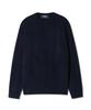 NODU Soft Henley Neck Round Long Sleeve Knit [Navy]