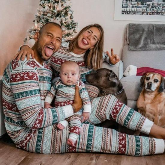 2023 Europäischer und Amerikanischer Weihnachts-Familienpyjama-Set