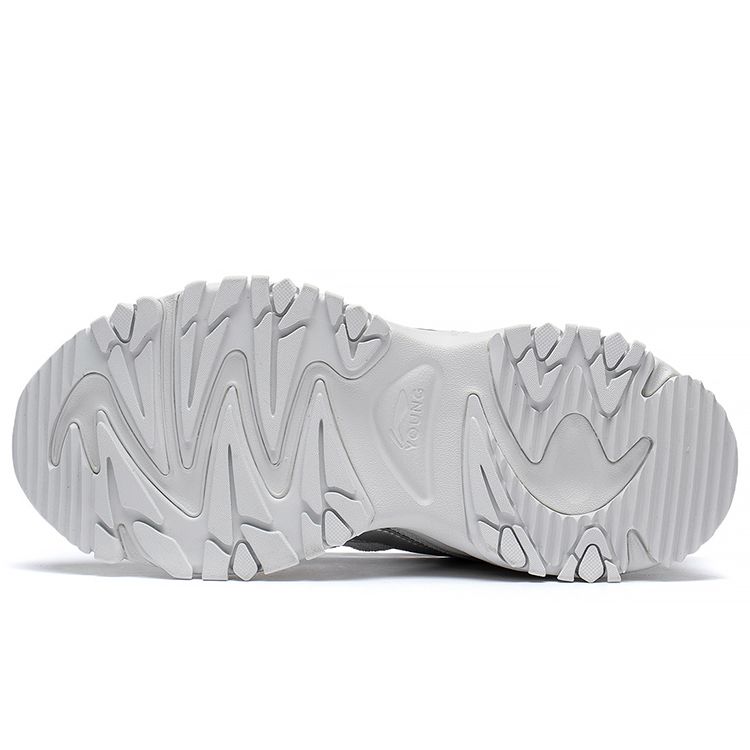 Li Ning Youth  Childrens Sports Lifestyle Series Warm Letter Low-Top Casual Shoes Kids Casual Shoes Antarctic-Gray YKCS210-5