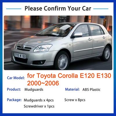 For Toyota Corolla E120 E130 2000 2001 2002 2003 2004 2005 2006 Mudguards Mudflap Fender Guards Flaps Splash Mud Car Accessories