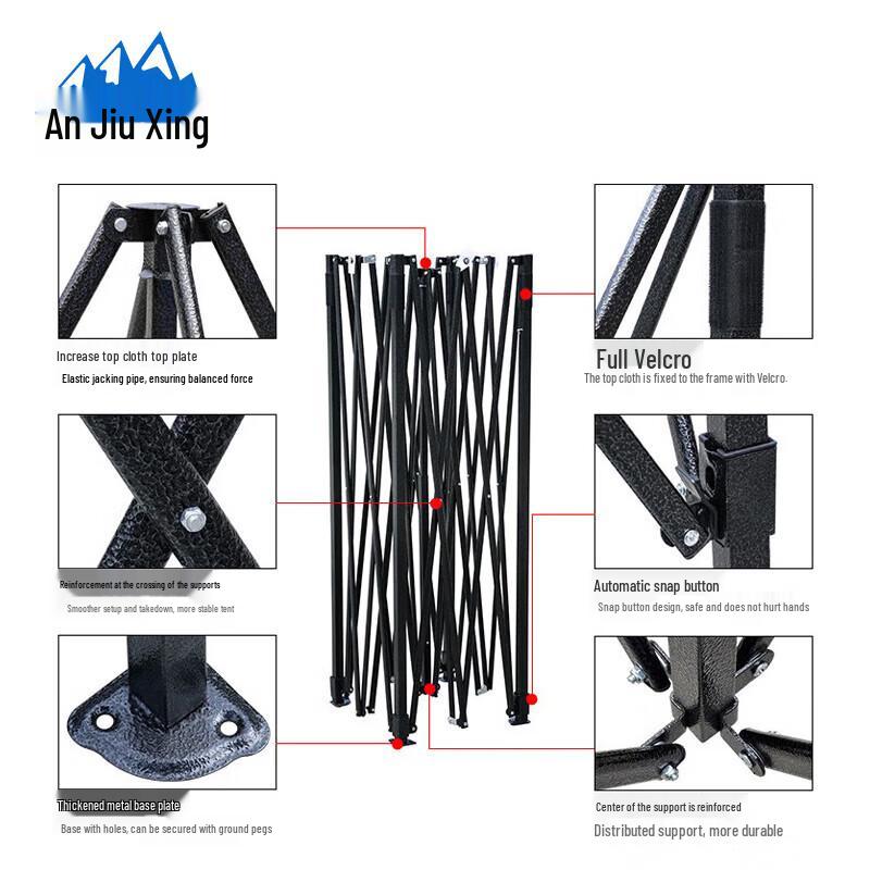 Anjiuxing Heavy-Duty Foldable Outdoor Canopy Tent