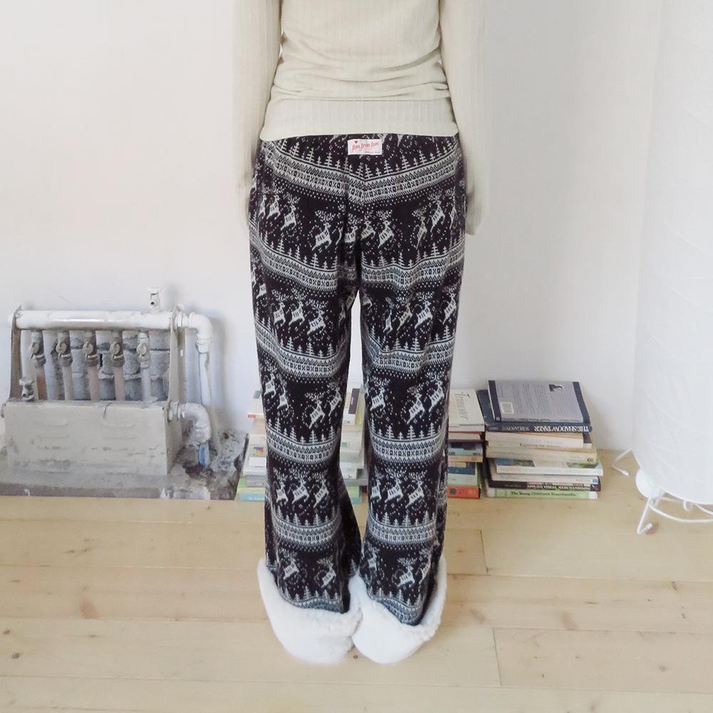 FUNFROMFUN Nordic Fur Pants, Black
