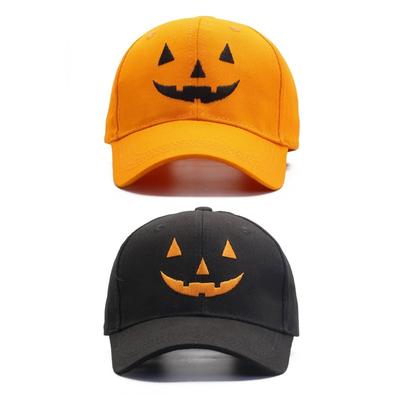 Embroidery Pumpkin Faced Baseball Hat for Family Outdoor Street Wear Dance Caps Festival Celebrate Hat Costume Accessory