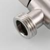 Bidet T Adapter, Biveah Stainless Steel Angle Stop Add-A-Tee Valve 3/8" for Toilet Supply Line Brushed Nickel, KTS002NA