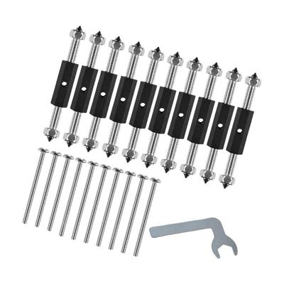  10Pcs Wall Socket Cassette Repairer Adjustable Cassette Screws Support Rod with Wrench Wall Switches Box Repair Device